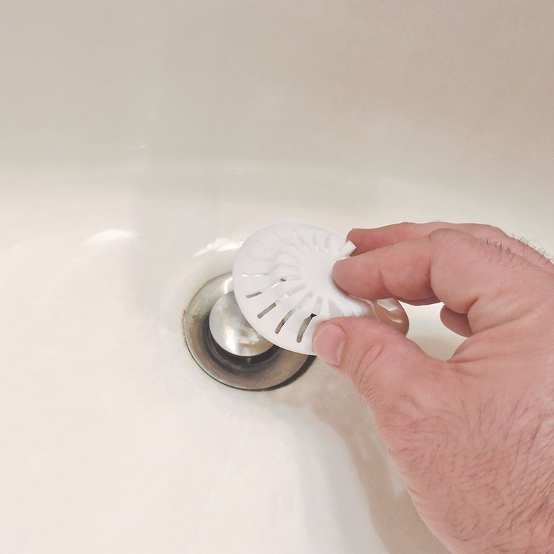 DANCO Universal Bathroom Sink Suction Cup Hair Catcher Strainer and Snare | For Pop-Up Stoppers | White | 2 Pack (10769) - Image 2